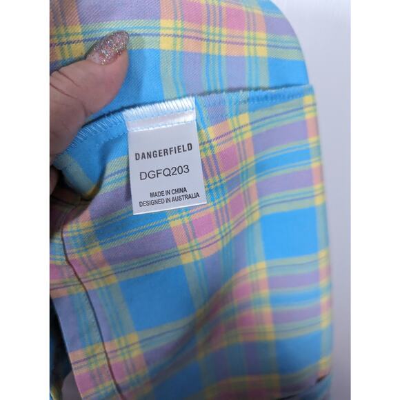 Dangerfield Staying In Plaid For Summer Jumper Mini Skirt with Suspenders NWT 8 - Picture 11 of 12